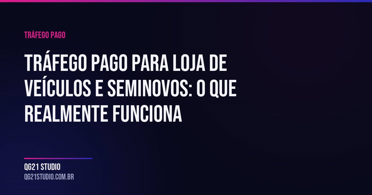 A campanha que funciona não anuncia a loja — anuncia o carro certo, enquanto ele está no p